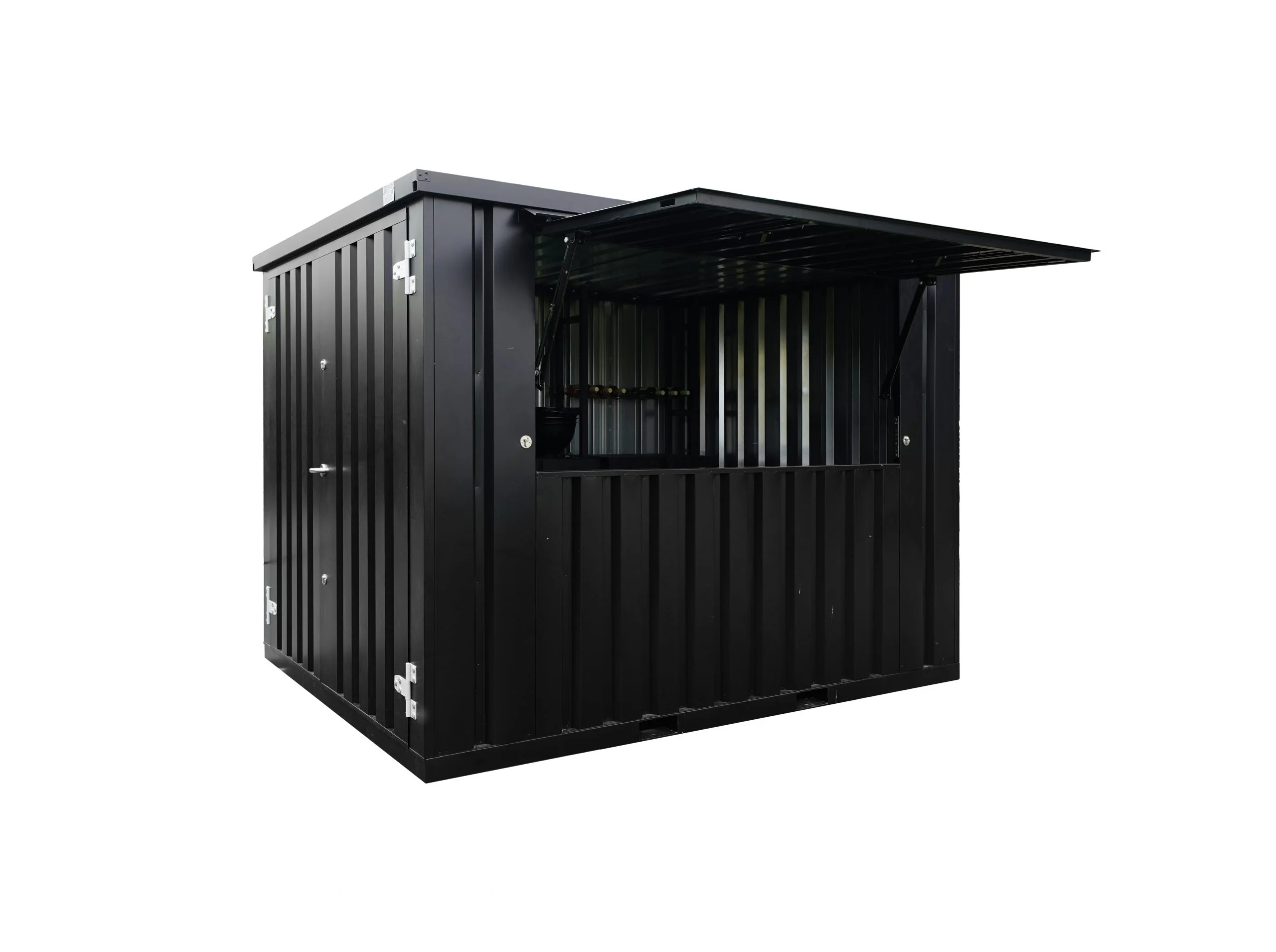 XL zerlegbarer Barbehälter 3 x 2 Meter Schwarz RAL 9005