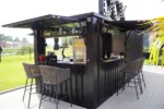 Zerlegbarer Barcontainer 6×2 Meter XL Schwarz RAL 9005 – Bild 2