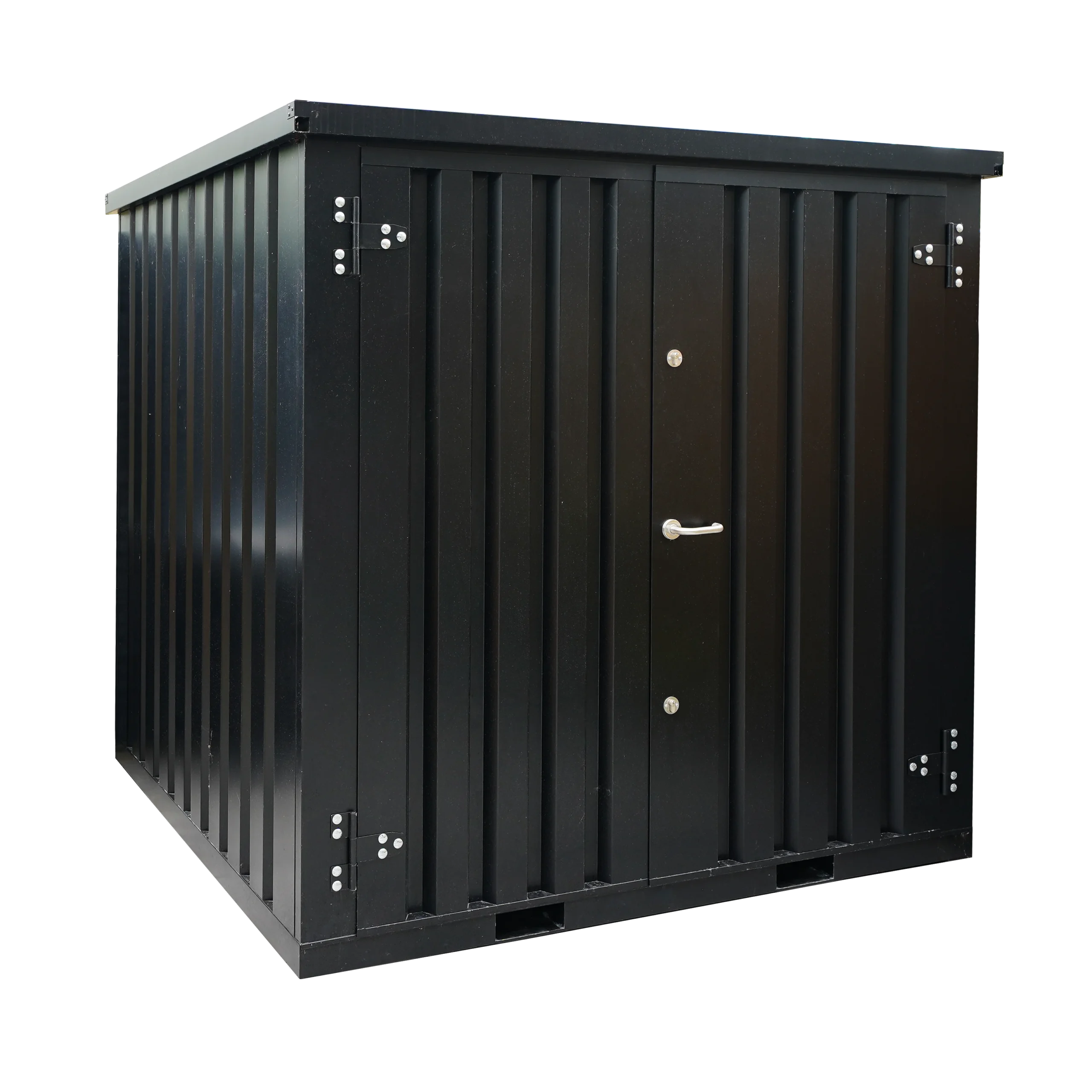130d33_e40ef4a1089642fabd2c00eb3fdb0c06mv2-scaled-1.webp Lagercontainer 2 x 2 Meter – mit Doppeltür – Bild 1