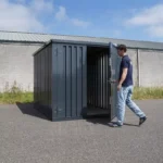 Container 3 x 2 Meter Doppeltür an der kurzen Seite Anthrazit RAL 7016 – Bild 4