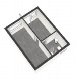 DUO-BÜRO- UND WOHNCONTAINER MIT DUSCHE UND WC, OPTIONAL MIT KOCHECKE (30 m²) – Bild 25