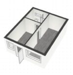 DUO-BÜRO- UND WOHNCONTAINER MIT DUSCHE UND WC, OPTIONAL MIT KOCHECKE (30 m²) – Bild 26