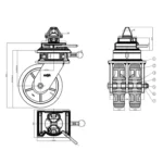 Lenkrollen für Container-Räder, Ø 252 mm – 4er-Set – Bild 5